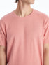 LC Waikiki Crew Neck Short Sleeve Combed Cotton Men's Textured T-Shirt